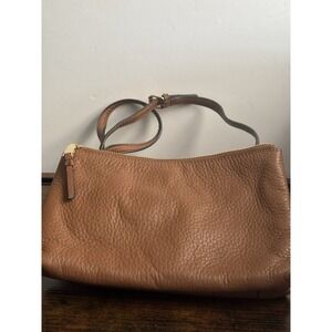 Calvin Klein Brown Leather Purse Bag Crossbody